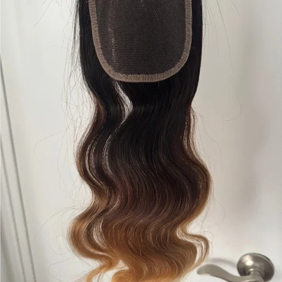 18 INCH HUMAN HAIR CLOSURE OMBRÉ COLOR (NOT A FULL WIG) - Picture 5 of 5
